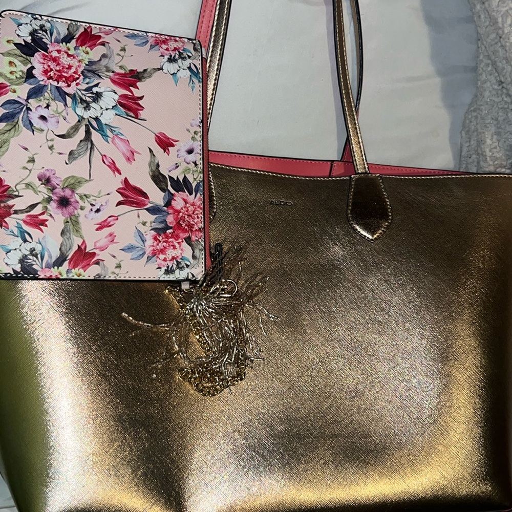 Aldo rose gold tote
